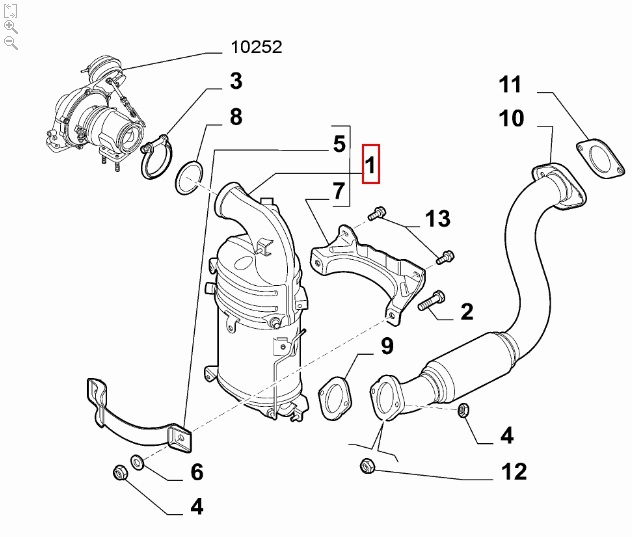 FIAT GROUP - CATALYTIC CONVERTER - 1374349080 