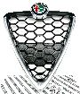 Afbeeldingen van ALFA GIULIETTA 2010-2018, GRILLEHART HONINGRAAT MY 2016 MATTE CHROME RAND ORIGINEEL