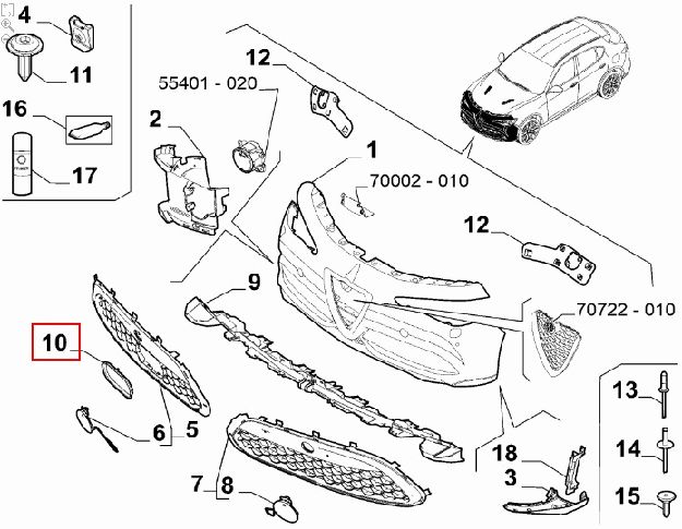 Afbeeldingen van ALFA ROMEO STELVIO 2023-HEDEN 2.0/ 2.2, AFDEKKAP ORIGINEEL