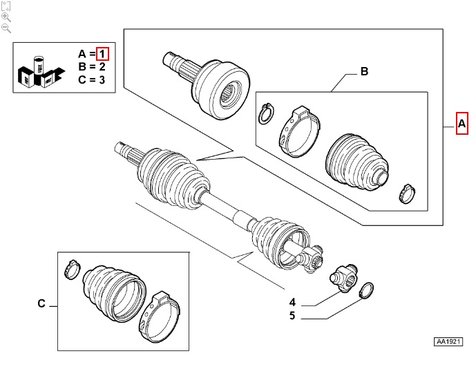 FIAT GROUP - CV JOINT KIT - 46308816