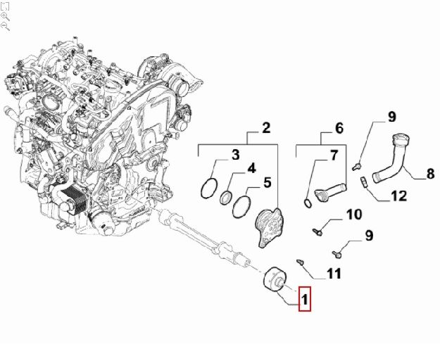 Afbeeldingen van ALFA ROMEO GIULIA 2.2 JTDM, BLOW BY CENTRIFUGAAL FILTER ORIGINEEL