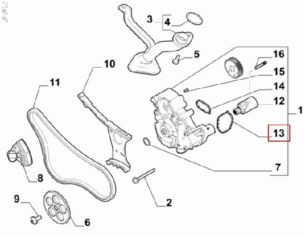 Afbeeldingen van PAKKING ACTUATOR OLIEPOMP