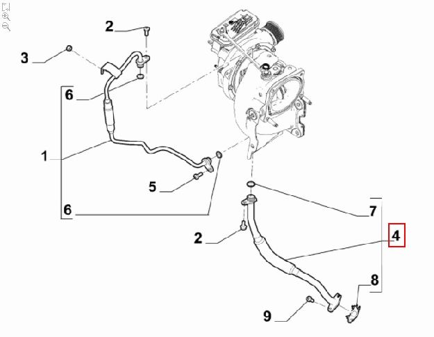 Afbeeldingen van ALFA ROMEO GIULIA 2.0 T, OLIE AFVOERLEIDING TURBO ORIGINEEL