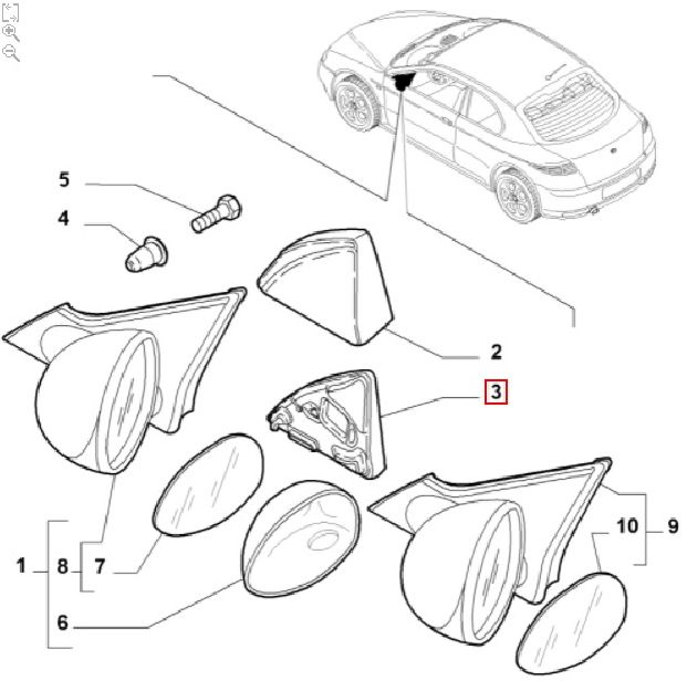 Afbeeldingen van RUBBER V. SPIEGELVOET L/R