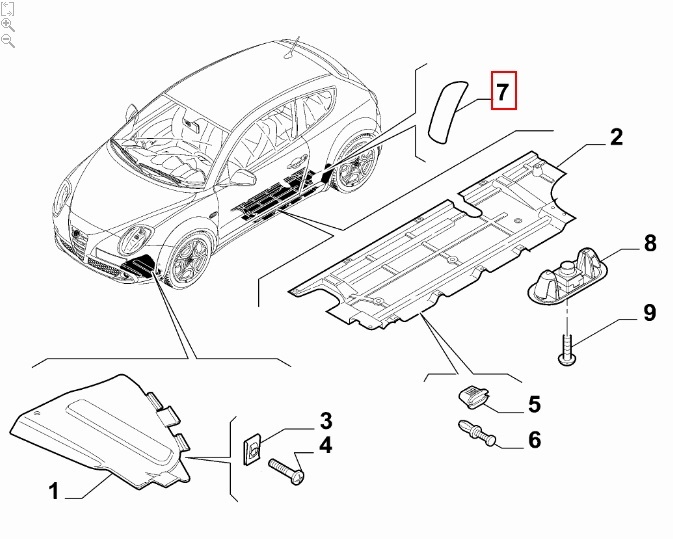 Afbeeldingen van ALFA MITO, STICKER/ BESCHERMING STEENSLAG BESTUURDERSZIJDE ACHTER ORIGINEEL