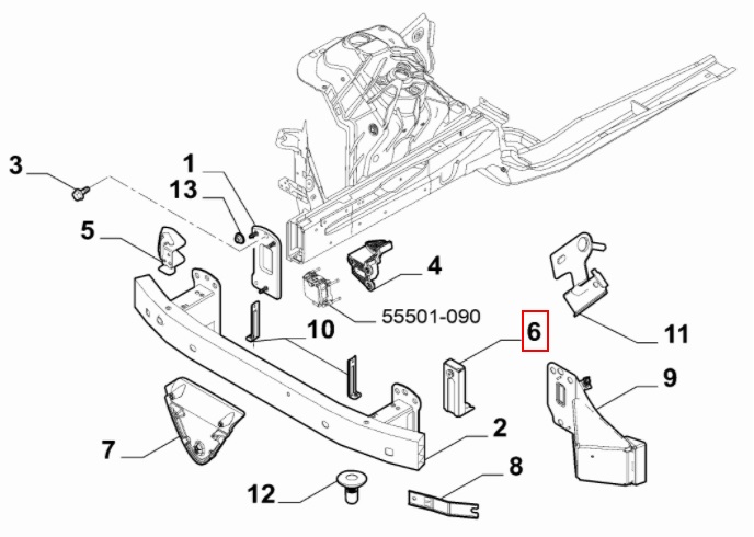 FIAT GROUP - BRACKET - 50547430 FIAT GROUP - BRACKET - 50547430