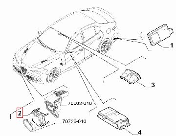50558711--1- Afbeeldingen van ALFA ROMEO GIULIA MY 2017-MY 2019, RADAR VOORZIJDE ORIGINEEL