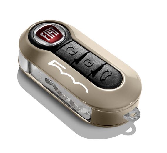 Afbeeldingen van FIAT 500, KEYCOVER SET BIANCO/ MOCHA ORIGINEEL