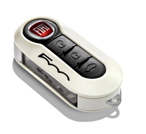 Afbeeldingen van FIAT 500, KEYCOVER SET BIANCO/ MOCHA ORIGINEEL