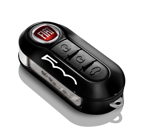 Afbeeldingen van FIAT 500, KEYCOVER SET ROSSO/ NERO ORIGINEEL