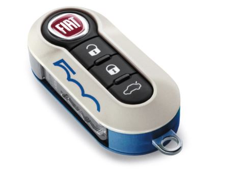 Afbeeldingen van FIAT 500, KEYCOVER SET BIANCO / BLU / VERDE ORIGINEEL