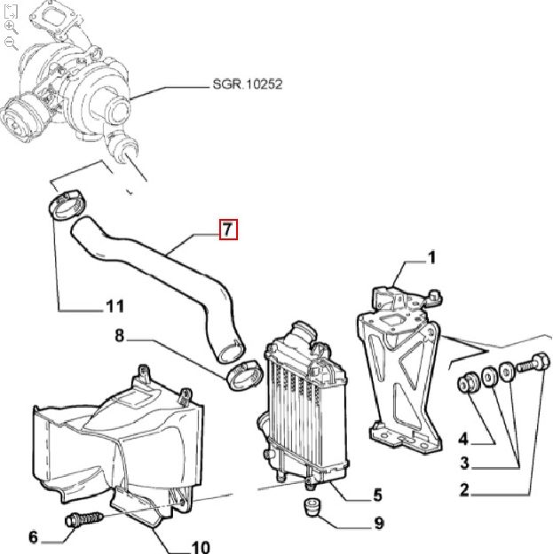 Afbeeldingen van slang INTERCOOLER (ONDER)