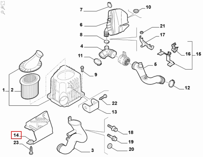 FIAT GROUP - BRACKET - 51805543