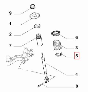 51806569-1 Afbeeldingen van ALFA GIULIETTA, RING SCHOKDEMPER ACHTERZIJDE ORIGINEEL