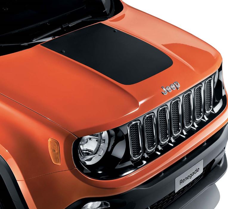 Afbeeldingen van JEEP RENEGADE, ZWARTE STICKER MOTORKAP ORIGINEEL