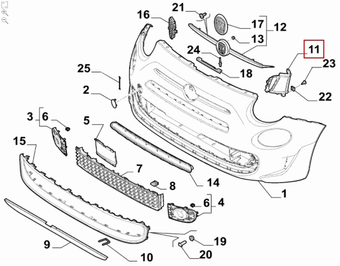 FIAT GROUP - MOULDING - 52029066
