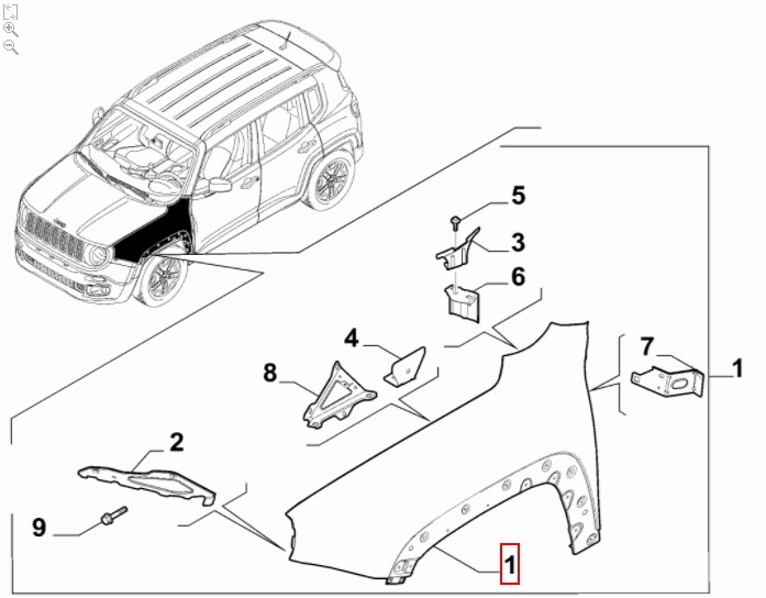 FIAT GROUP - AILE AVANT - 52040831 
