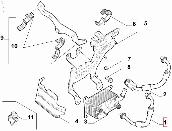 FIAT GROUP - OIL COOLER PIPE - 52116106 