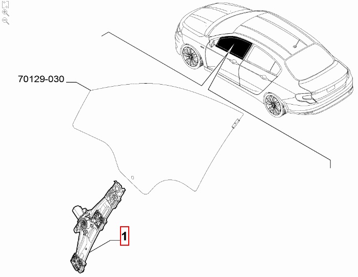 FIAT GROUP - WINDOW REGULATOR - 52127981 FIAT GROUP - WINDOW REGULATOR - 52127981