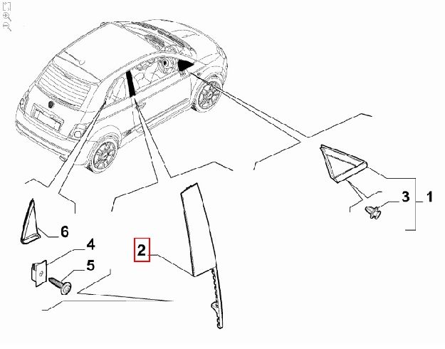Afbeeldingen van SIERSTUK B-STIJL RECHTS 500E