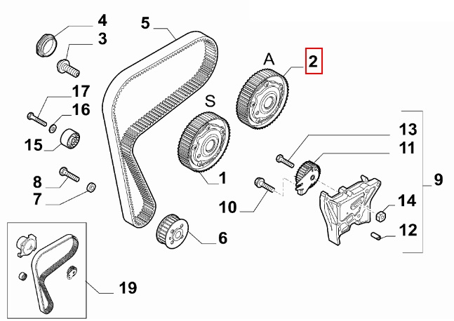 FIAT GROUP - CAMSHAFT ADJUSTER - 55215216 FIAT GROUP - CAMSHAFT ADJUSTER - 55215216