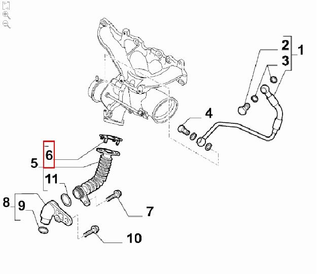 Afbeeldingen van PAKKING AFVOERSLANG TURBO