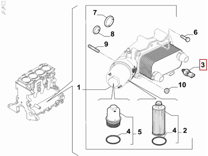 FIAT GROUP - ALFA GT, REVERSE LIGHT SWITCH ORIGINAL - 55283219 FIAT GROUP - ALFA GT, REVERSE LIGHT SWITCH ORIGINAL - 55283219