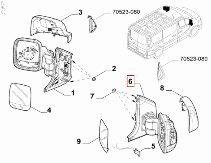 FIAT GROUP - RETROVISEUR - 6000640142 