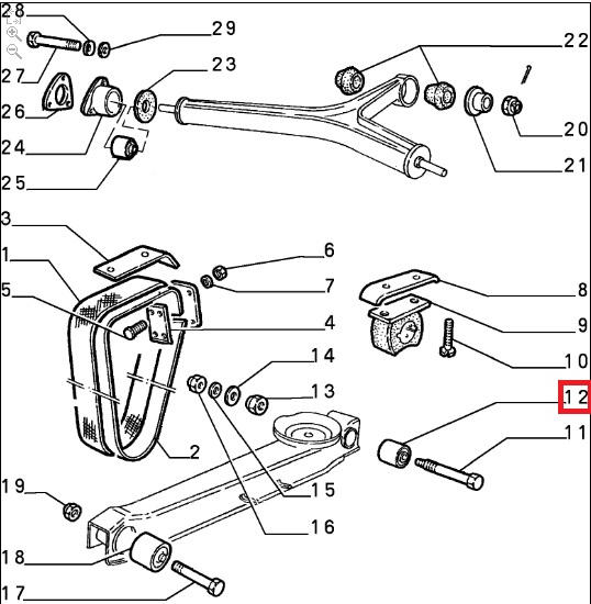 Afbeeldingen van silentbloc DR.ARM A.105 ACHTER