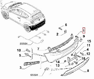 71777565 Afbeeldingen van BUMPER ACHTERZIJDE MITO