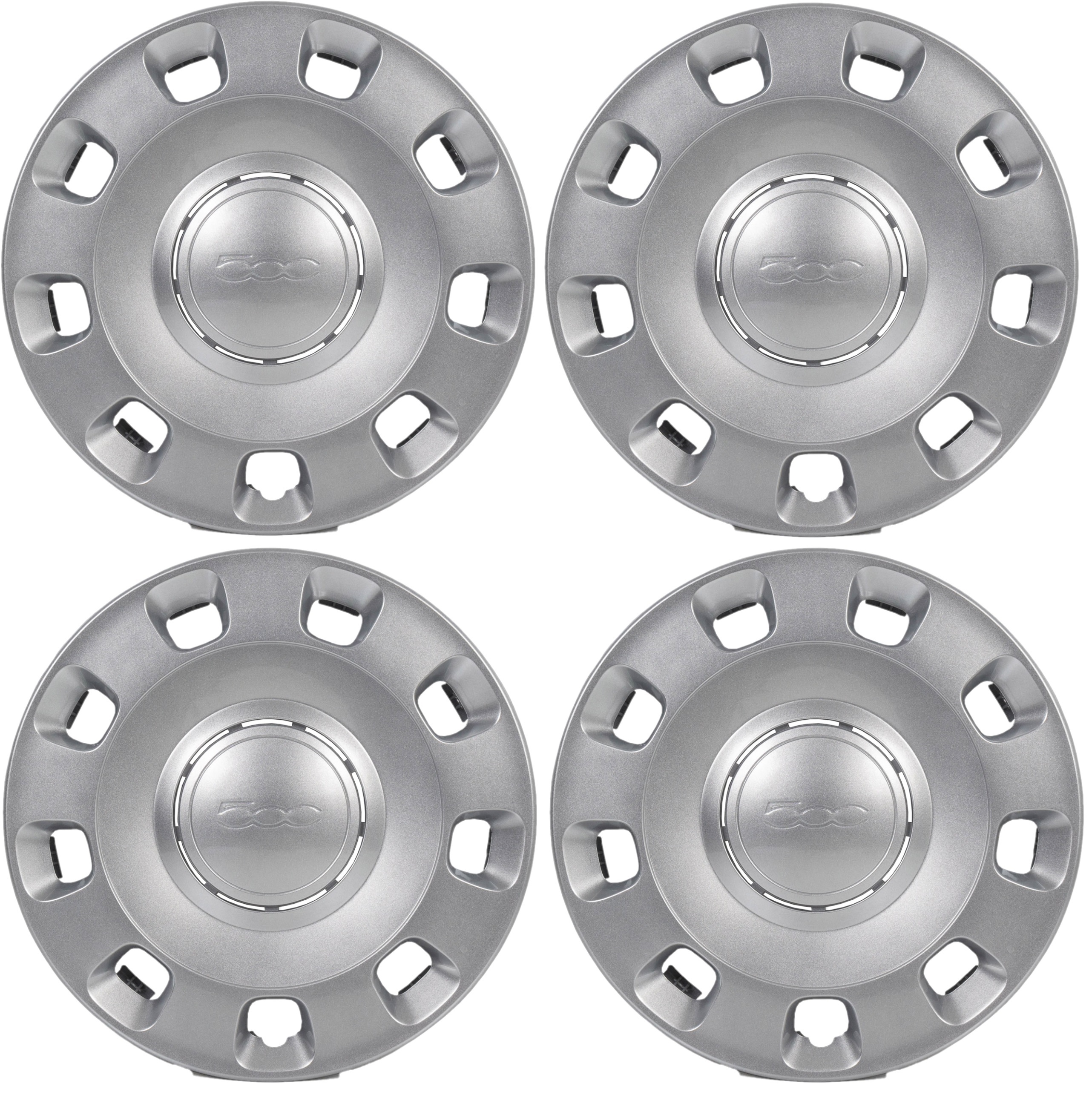 Afbeeldingen van FIAT 500, WIELDOP 14 INCH VOOR STALEN VELG ORIGINEEL FIAT SET 4 STUKS