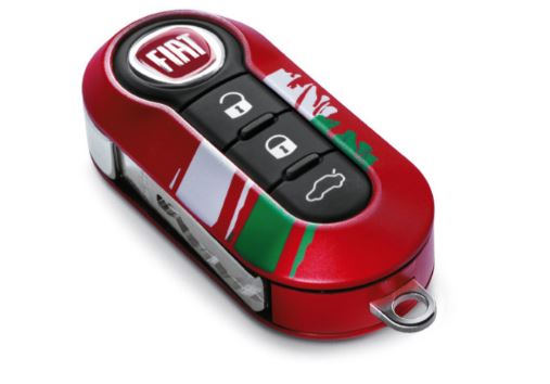 Afbeeldingen van FIAT 500, KEYCOVER SET ROSSO ITALIA ORIGINEEL