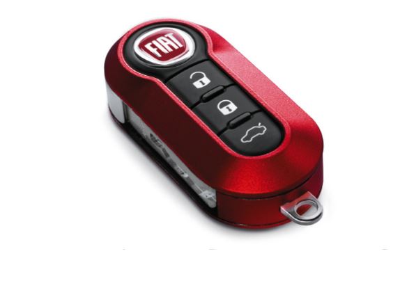 Afbeeldingen van FIAT 500, KEYCOVER SET ROSSO ITALIA ORIGINEEL