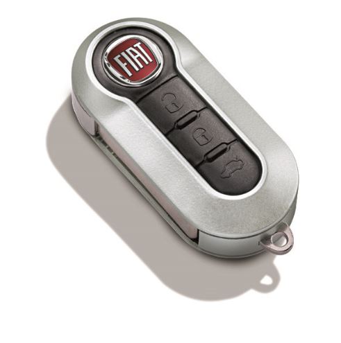 Afbeeldingen van FIAT GRANDE PUNTO/ PUNTO EVO, KEYCOVER ARGENTO ALU LOOK ORIGINEEL