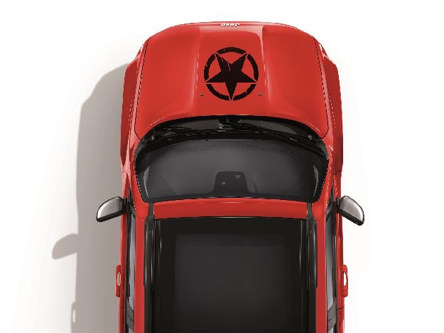 Afbeeldingen van sticker STER MOTORKAP ZWART