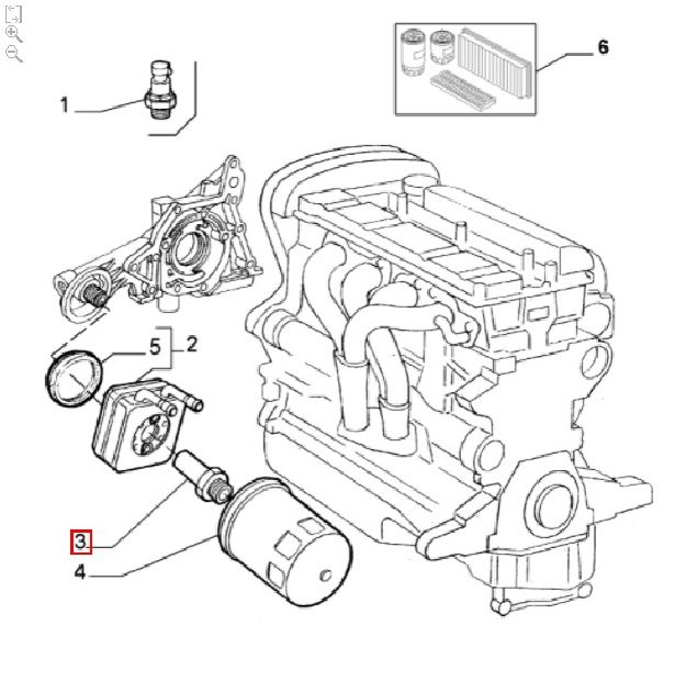 Picture of OIL FILTER CONNECTOR