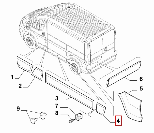 FIAT GROUP - MOULURE - 735422845 FIAT GROUP - MOULURE - 735422845