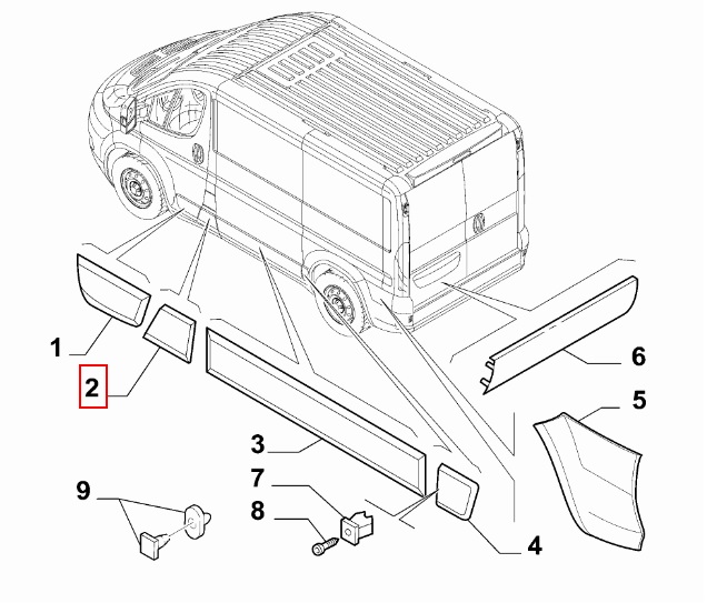 FIAT GROUP - MOULDING - 735422945 FIAT GROUP - MOULDING - 735422945