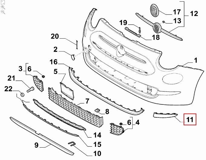 FIAT GROUP - MOULDING - 735642306 FIAT GROUP - MOULDING - 735642306