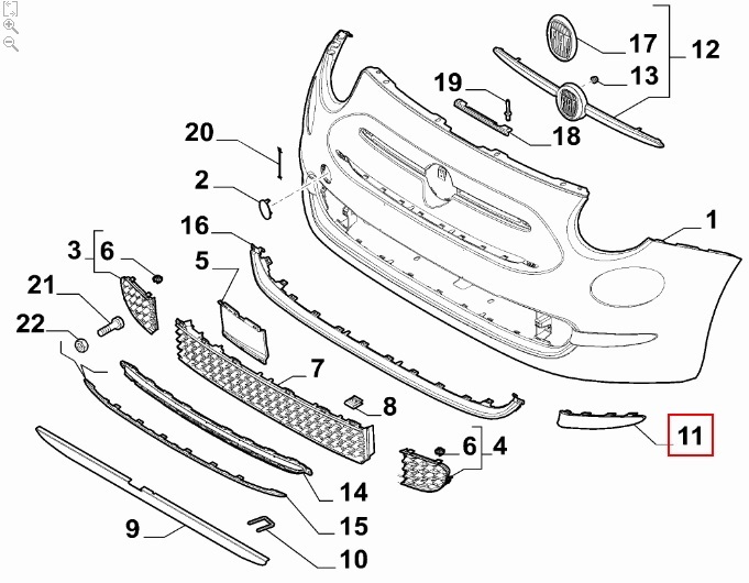 FIAT GROUP - MOULDING - 735642307 FIAT GROUP - MOULDING - 735642307