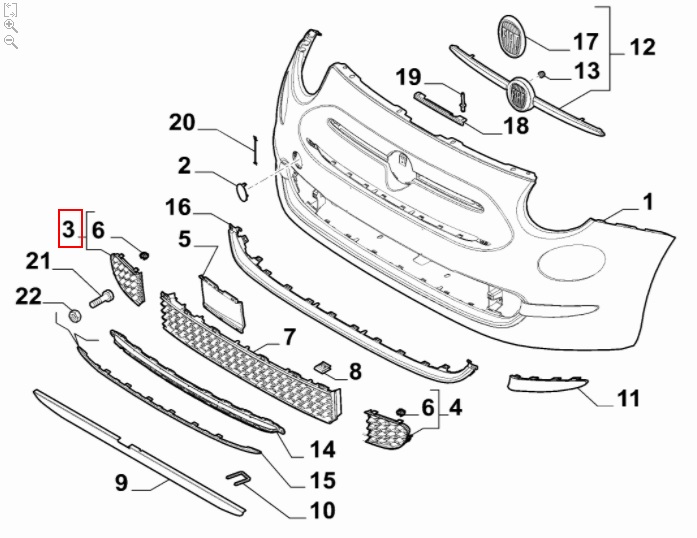 FIAT GROUP - ORNAMENT - 735642309 