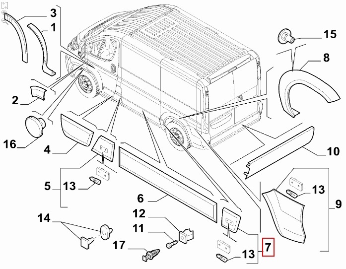 FIAT GROUP - MOULDING - 735775463 FIAT GROUP - MOULDING - 735775463