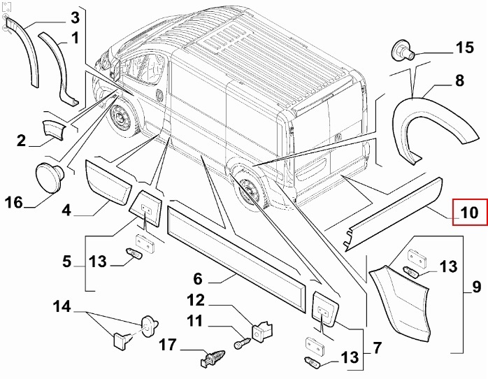 FIAT GROUP - 735684315 - ZIERLEISTE FIAT GROUP - 735684315 - ZIERLEISTE