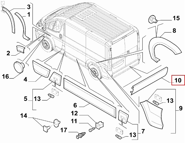 FIAT GROUP - 735763483 - ZIERLEISTE FIAT GROUP - 735763483 - ZIERLEISTE