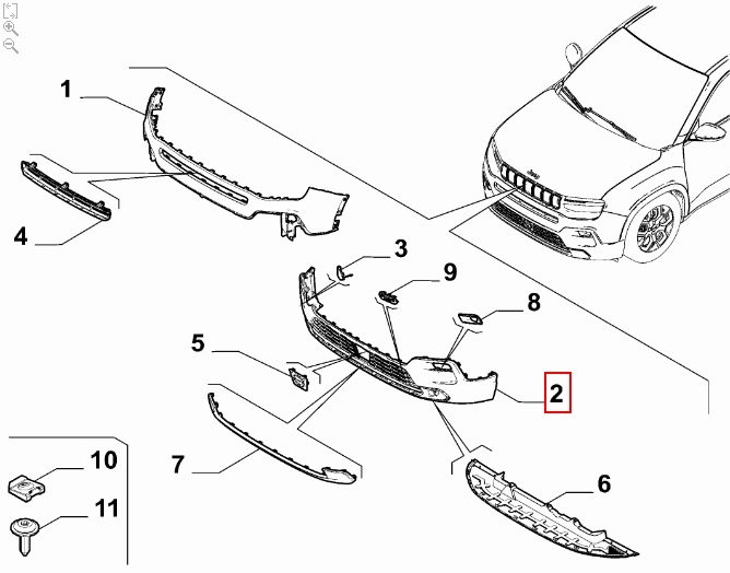 FIAT GROUP - FRONT BUMPER - 735771111 FIAT GROUP - FRONT BUMPER - 735771111