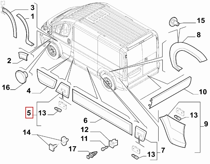 FIAT GROUP - MOULDING - 735775470 FIAT GROUP - MOULDING - 735775470