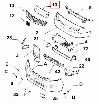 9833137380-P Afbeeldingen van BESCHERMPLAAT ACHTER GRILLE