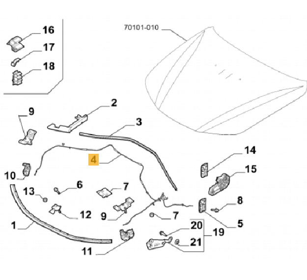 Picture of ALFA ROMEO ENGINE BONNET/HOOD LOCK RELEASE CABLE