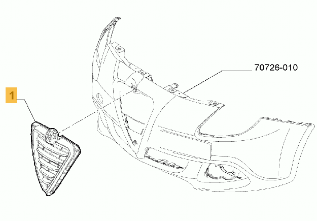 Afbeeldingen van ALFA GIULIETTA 2013-2015 QV/ QV-LINE/ SPRINT, GRILLEHART MET ANTRACITE INLEG ORIGINEEL
