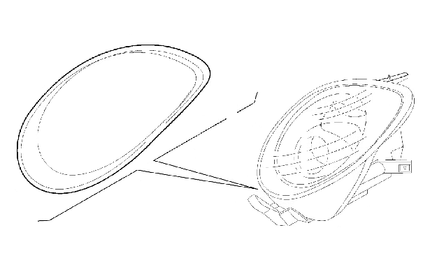 Afbeeldingen van Alfa Mito koplamplijst rechts origineel